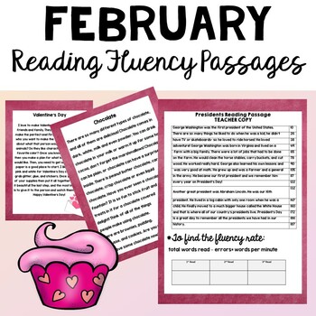 Preview of 1st-3rd February Valentine's Fluency Passages for Assessment and Intervention