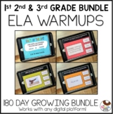 1st-3rd Grade Digital ELA Spiral Review Growing Bundle - D