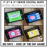 1st-3rd Grade Digital Math Spiral Review Growing Bundle - 