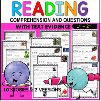 Preview of 1st –3rd Grade Reading Comprehension Passages and Questions With Real Pictures