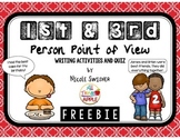 1st & 3rd Person Point of View Writing Activities and Quiz