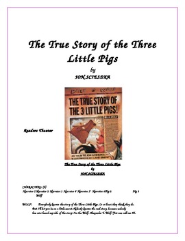 Preview of 1st-3rd Readers Theater The True Story of the 3 Little Pigs