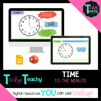 Preview of 1st- 3rd Time to the Minute ** DIGITAL** NO PREP Distance Learning