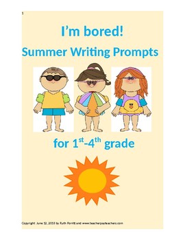 Preview of 1st-4th grade story starters FREEBIE! :) {Creative Writing for Elementary}