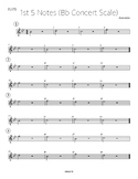 1st 5 Notes For Beginning Band ( Concert Bb Scale)