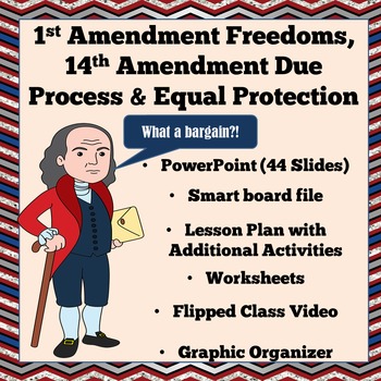 Preview of 1st Amendment Freedoms & 14th Due Process and Equal Protection - Civics SOL
