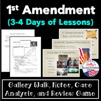 Preview of 1st Amendment Lessons/Unit- Civil Liberties
