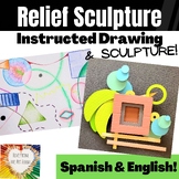 1st Day/Week of Art Drawing & Sculpture Project w Spanish 