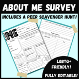 1st Day of School About Me & Peer Scavenger Hunt: Google Slides