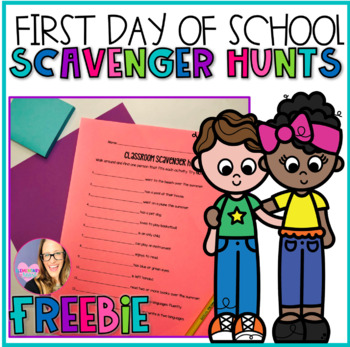 Preview of 1st Day of School Classroom Scavenger Hunt FREEBIE