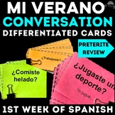 1st Day of School Spanish Task Cards - Spanish Back to Sch