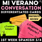 1st Day of School Spanish Task Cards Spanish Back to Schoo