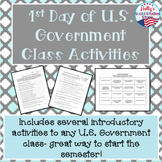 1st Day of U.S. Government Class- Activities