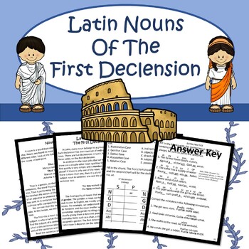 Preview of 1st Declension Latin Nouns: Guided Lessons and Practice Worksheets
