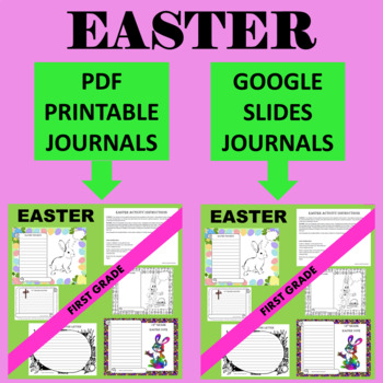 Preview of 1st First Grade Easter Writing- Google & Paper Combo Bundle