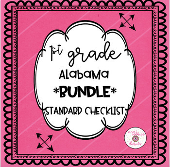 Preview of 1st-First Grade Standard Checklist Bundle {Alabama}