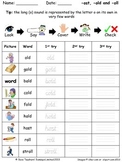 1st grade / First grade Spelling & HANDWRITING (78 Worksheets)