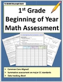 1st Grade Beginning of the Year Math Assessment