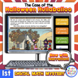 1st Gr. Narrated Digital Math Mystery Halloween Word Problems