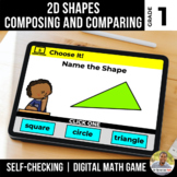 1st Grade 2D Shapes Digital Math Games | Distance Learning