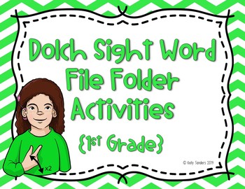 Preview of 1st Grade ASL Dolch Sight Word Write and Wipe File Folder Activities
