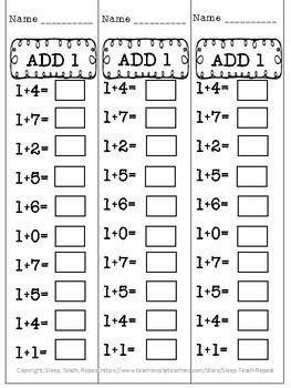 1st Grade Addition Fact Fluency Assessments 1.OA.C6 by Sleep Teach Repeat