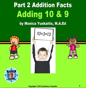Preview of 1st Grade Addition Facts 2 - Adding 9 and 10 to a Number Powerpoint Lesson
