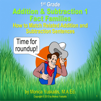 Preview of 1st Grade Addition & Subtraction 1 - Fact Families Powerpoint Lesson