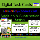 Addition & Subtraction Action: Task Cards for Google Classroom