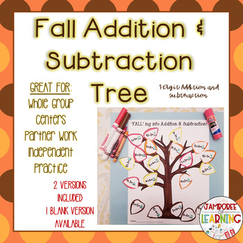 Preview of 1st Grade Addition & Subtraction Fall Math Activity