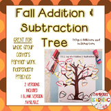 1st Grade Addition & Subtraction Fall Math Activity
