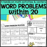 1st Grade Addition & Subtraction Word Problems with 20 Cen