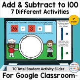 1st Grade Addition and Subtraction to 100 Digital Slides D