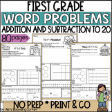 Addition and Subtraction within 20 Word Problems Worksheet