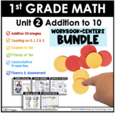 1st Grade Addition to Ten BUNDLE Lessons Workbook Centers 
