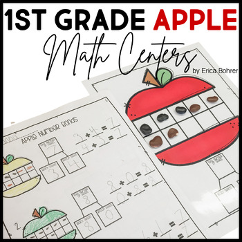 Preview of Apple Math Centers: 1st Grade
