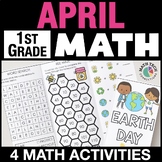 1st Grade April Math Centers, Earth Day Math Brochure, Spr
