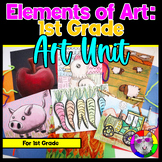1st Grade Art Lessons, Elements of Art Unit and Farm Art P