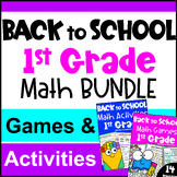 1st Grade BUNDLE - Back to School Math Activities with Gam