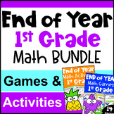 1st Grade BUNDLE: End of Year Math Activities with Games &