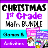 1st Grade BUNDLE: Fun Christmas Math Activities with Games