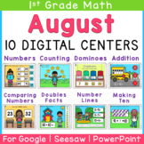 1st Grade August Back to School Digital Math Centers | Goo