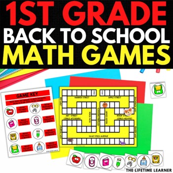 Preview of 1st Grade Back to School Math Activities | Beginning of the Year Math Games