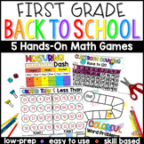 1st Grade Back to School Math Center Games & Activities | 