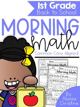 Preview of 1st Grade Back to School Morning Work