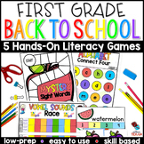 1st Grade Back to School Reading Center Games & Activities
