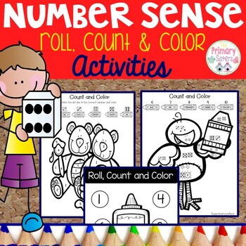 Preview of Number Sense Count and Color Math Activities