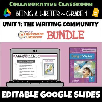 Preview of 1st Grade Being a Writer Unit 1: The Writing Community BUNDLE
