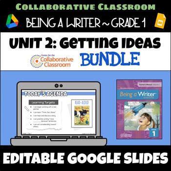 Preview of 1st Grade Being a Writer Unit 2: Getting Ideas BUNDLE