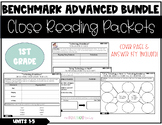 1st Grade Benchmark Advance Close Reading Packet BUNDLE Units 1-5